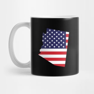 Arizona State Shape Flag Background Mug